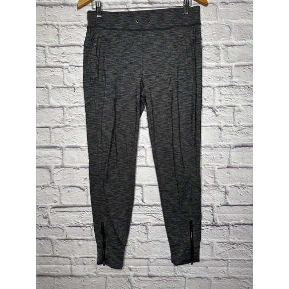 Athleta Charcoal Joggers Women’s Size Small Zip Pockets Ankle‎ - Picture 1 of 10